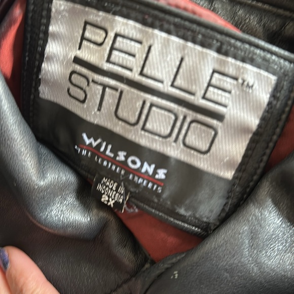 Pelle Studio Genuine Leather Coat With Zipper and Pockets Plus Size 2X - Picture 10 of 10